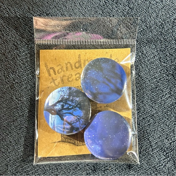 Tree Reflection - 3 Button Set (Handmade) - Picture 7 of 8